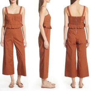 Sea Rust Jumpsuit with Ruffle Detail